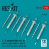 RESKIT RS48-0566 S-24 missiles with APU-68 (4 pcs) (MiG-21, MiG-23, MiG-27, MiG-29, Su-7, Su-17, Su-25, Su-24, Mi-24) (3D Printed) (1/48)